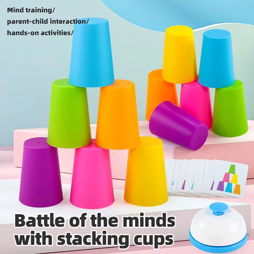 Board Game Quick - Permainan Cangkir Susun Belajar Warna Permainan