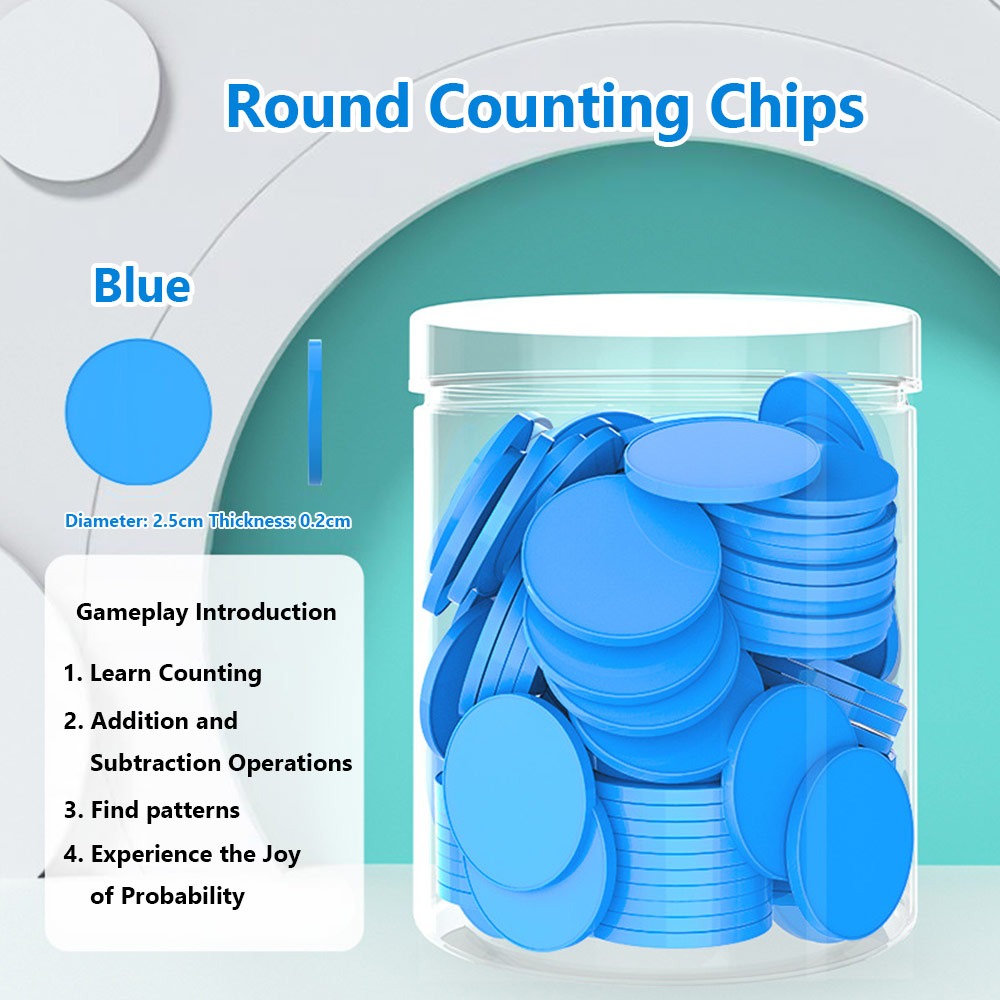Board Game Hegemony - 100 Buah Chip Penghitung Plastik Pengoperasian