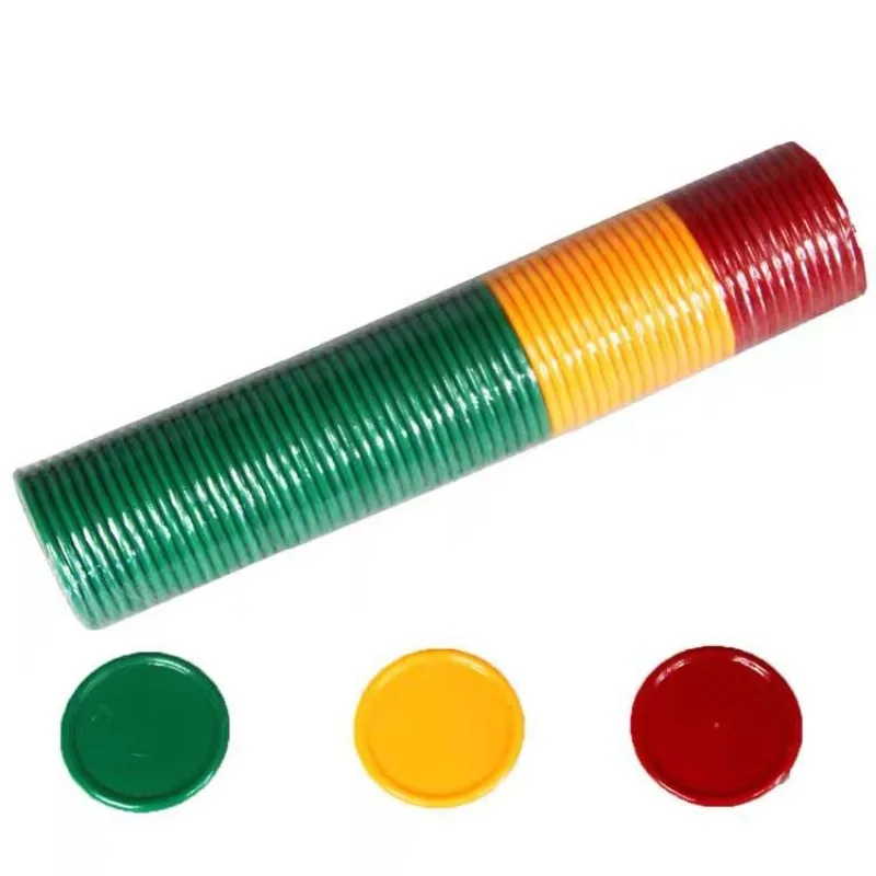 Set Chip plastik 3.2cm 3 warna - Board Game With Chips ulasan dan harga