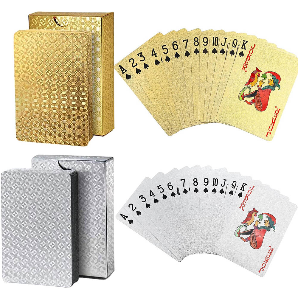 Kartu bermain tahan air emas k - Board Game With Chips ulasan dan harga